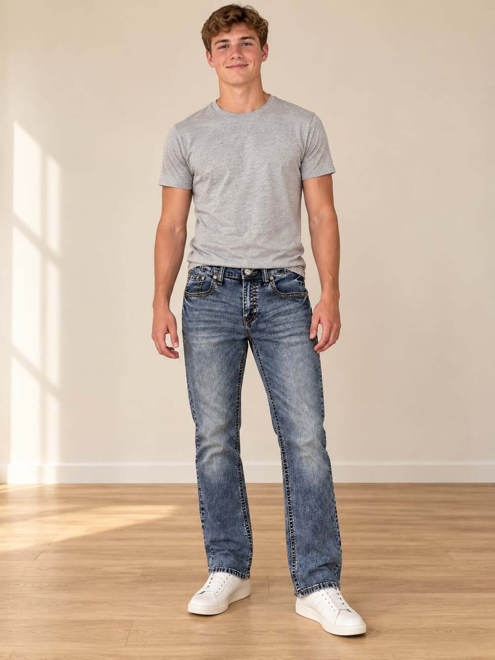 Request Jeans Premium Boys Size 14 Blue Stretch Bootcut Denim Y2K